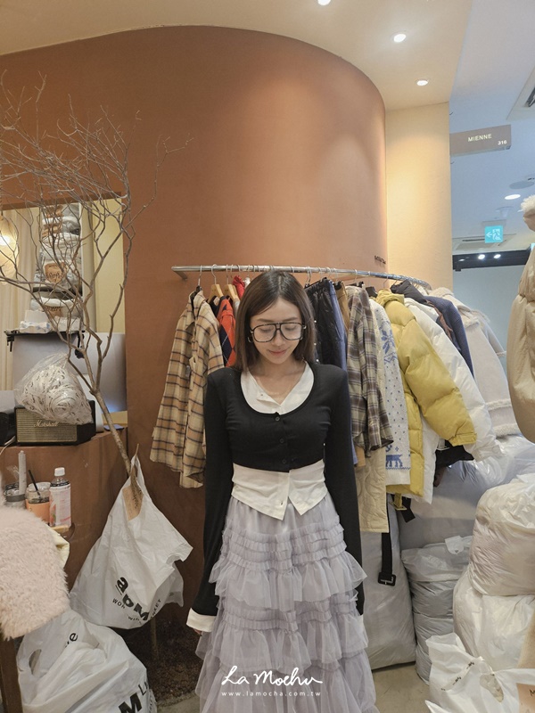 (限量商品)拼色假兩件顯瘦上衣